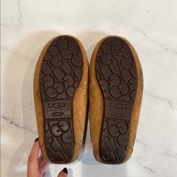 UGG Tan Suede Slippers - Picture 2 of 4